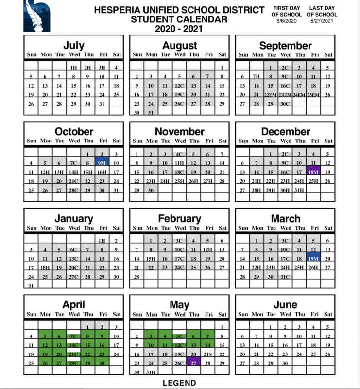 2020-2021 Student Calendar | Hollyvale Innovation Academy 2020-2021 Student Calendar | Hollyvale Innovation Academy