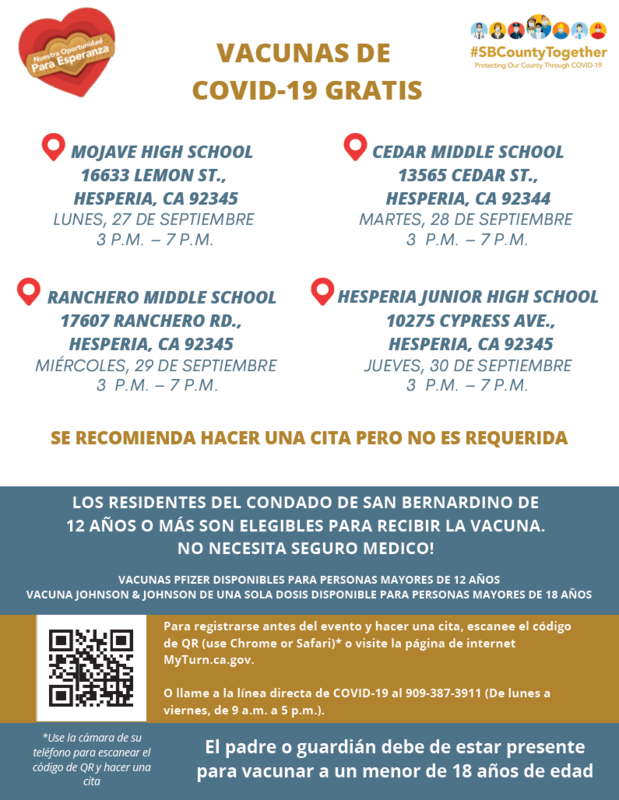 Mobile Vaccination Clinic Flyer (Spanish)